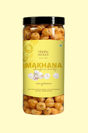 Cheese & Herbs Flavoured Makhana – Crispy, Cheesy & Savory Snack (90g Jar)