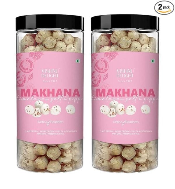Organic Roasted Makhana – Himalayan Salt & Pepper Flavor
