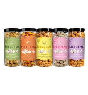 Makhana Combo Pack – 5 Flavours | Healthy & Crunchy Snack (5 x 90g)