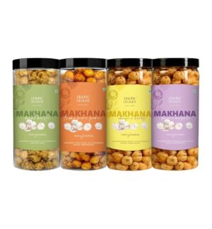 Flavoured Makhana - Mint Masti, Peri Peri, Cheese & Herbs, and Masala