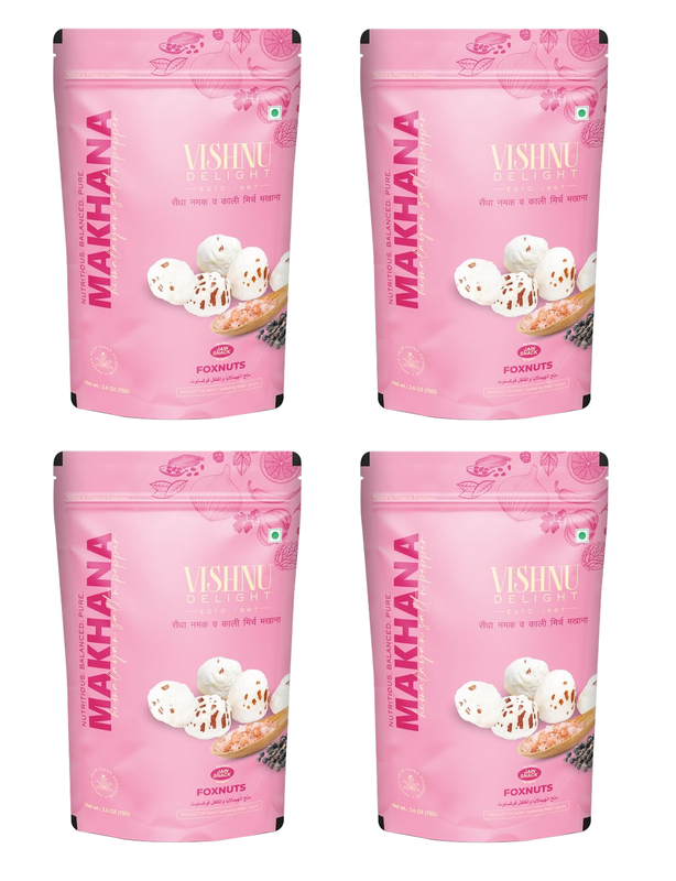 Roasted Makhana Himalayan Salt & Pepper 60g – Pack of 4